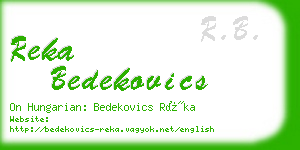 reka bedekovics business card